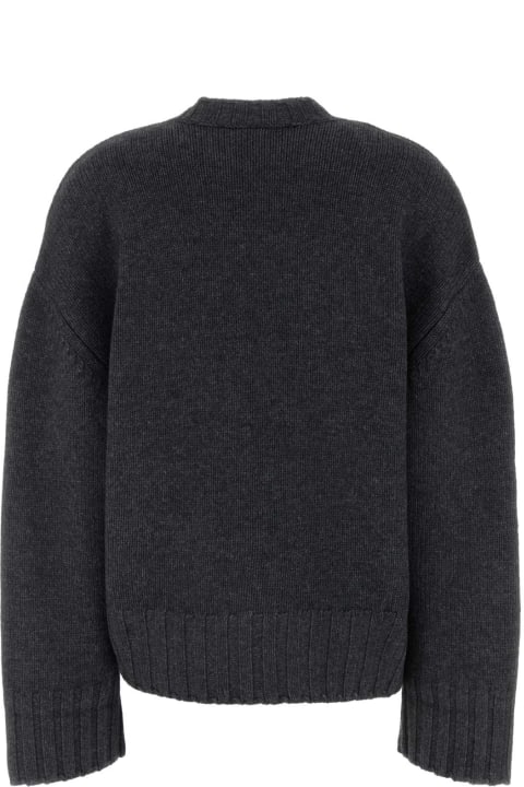 The Attico for Women The Attico Charcoal Wool Blend Oversize Sweater