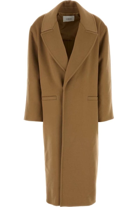 Coats & Jackets for Women Saint Laurent Camel Cashmere Coat