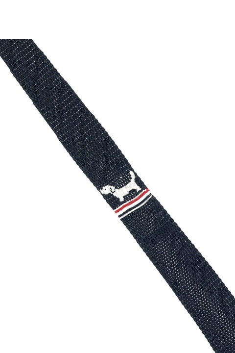 Thom Browne Ties for Men Thom Browne Stripe Detailed Knitted Tie