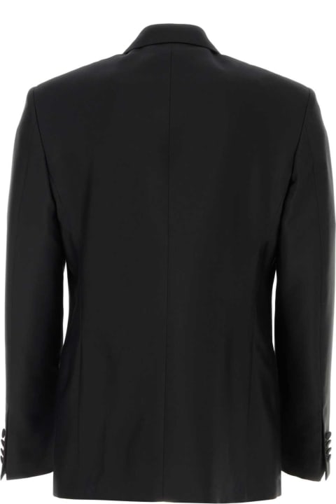 Clothing for Men Burberry Black Wool Blend Blazer