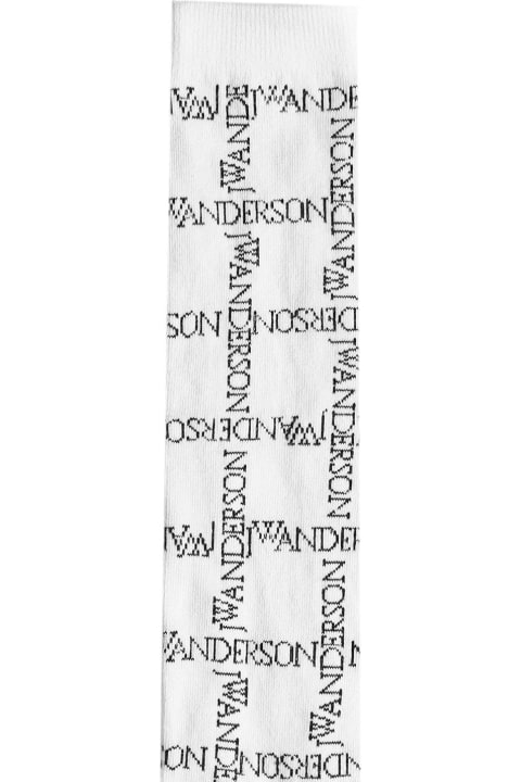 メンズ J.W. Andersonのアンダーウェア J.W. Anderson Monogram-knitted Stretched Socks