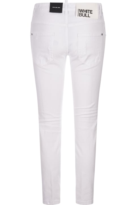 Dsquared2 Pants & Shorts for Women Dsquared2 Dyed Ripped Cool Girl Jeans In White