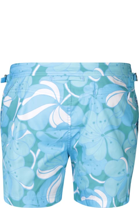 Tom Ford Swimwear for Men Tom Ford Phychedelic Light Blue Swimsuit