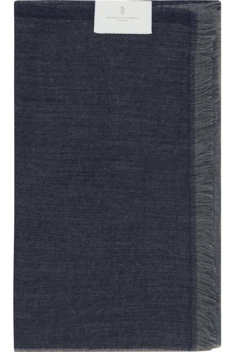 Brunello Cucinelli for Men Brunello Cucinelli Colorblock Cashmere And Silk Scarf