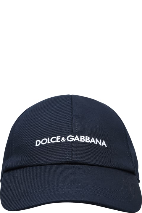 Dolce & Gabbana Hats for Men Dolce & Gabbana Black Cotton Hat