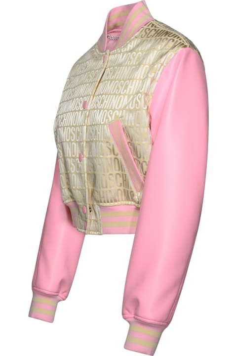 Fashion for Women Moschino Beige Cotton Blend Bomber Jacket