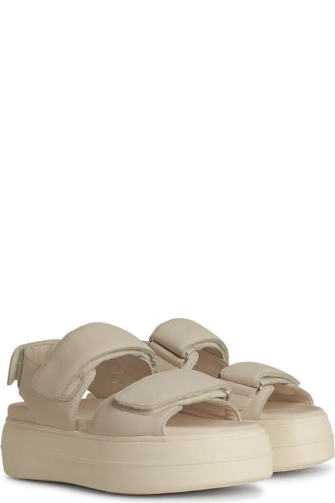 Homeware Hogan 
h680
 Black Leather Sandals