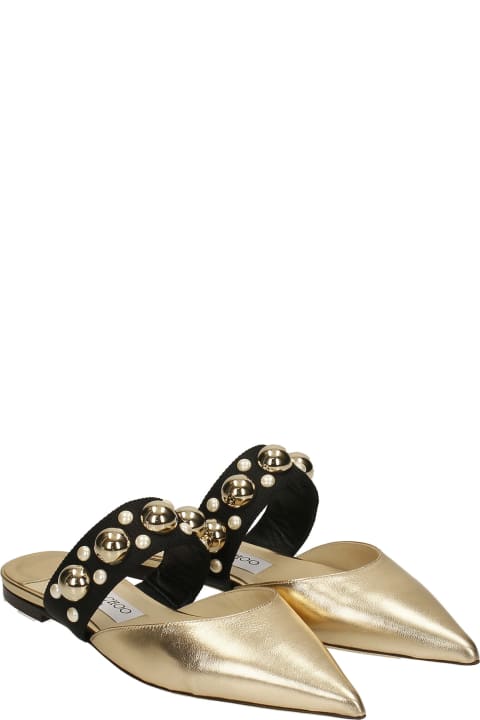Basetta Flat  Flats In Gold Leather