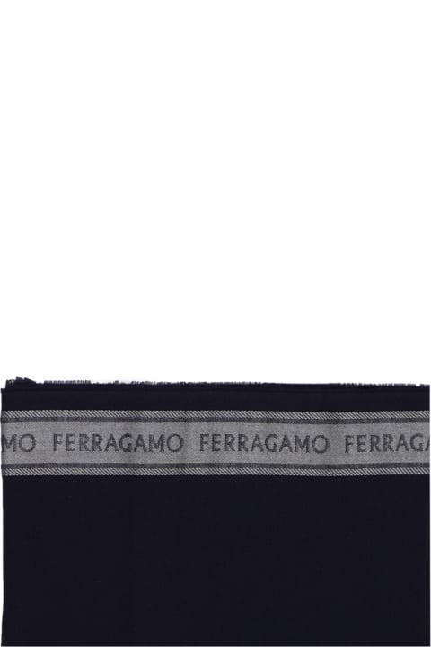 Ferragamo Scarves for Men Ferragamo Scarf With Lettering Logo