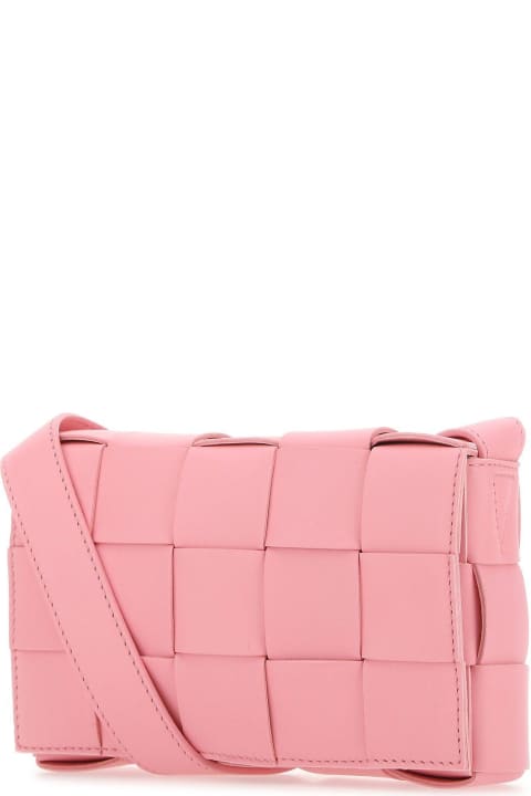Bottega Veneta Pink Leather Small Cassette Crossbody Bag