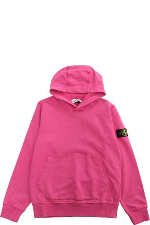 ボーイズ ニットウェア＆スウェットシャツ Stone Island Junior Pink Hoodied Sweatshirt
