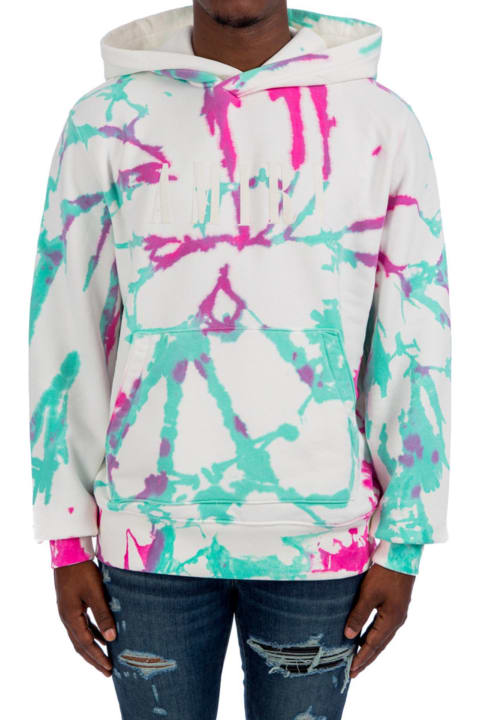 Fleeces & Tracksuits for Men AMIRI Logo Tie-dye Hoodie Sweatshirt