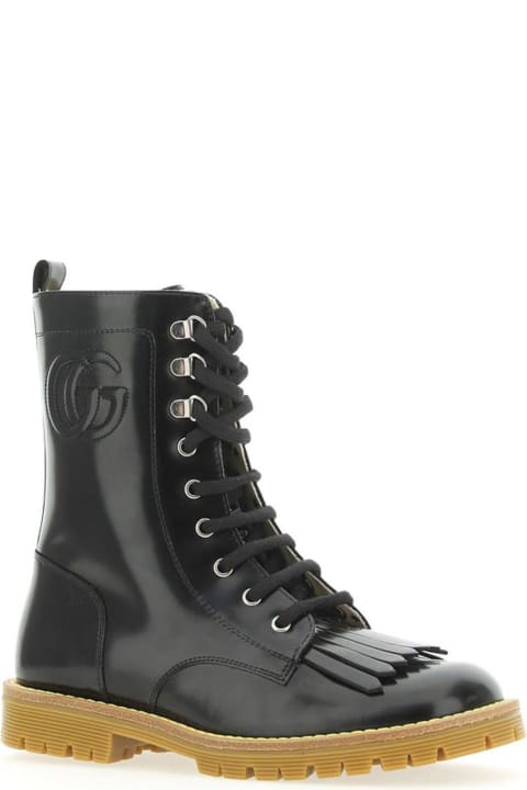 Gucci Shoes for Women Gucci Logo Detailed Lace-up Boots