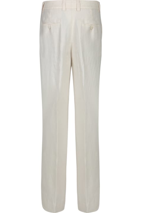 Incotex Clothing for Women Incotex Neera Ivory Linen Trousers
