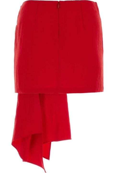 ウィメンズ Blumarineのスカート Blumarine Red Viscose Blend Mini Skirt