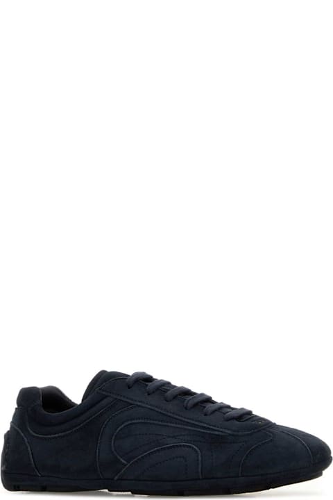 Prada Navy Blue Suede Montecarlo Re-edition 2005 Sneakers