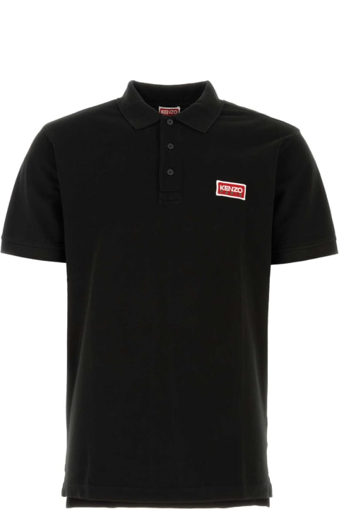 Kenzo for Men Kenzo Black Piquet Polo Shirt