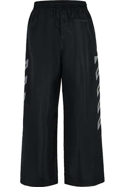 آخر صيحات الموضة من القسم الرجالي Off-White Logo Detailed Wide Leg Pants