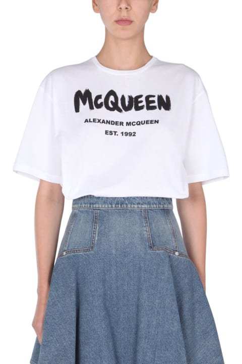Alexander McQueen Topwear for Women Alexander McQueen Crew Neck T-shirt