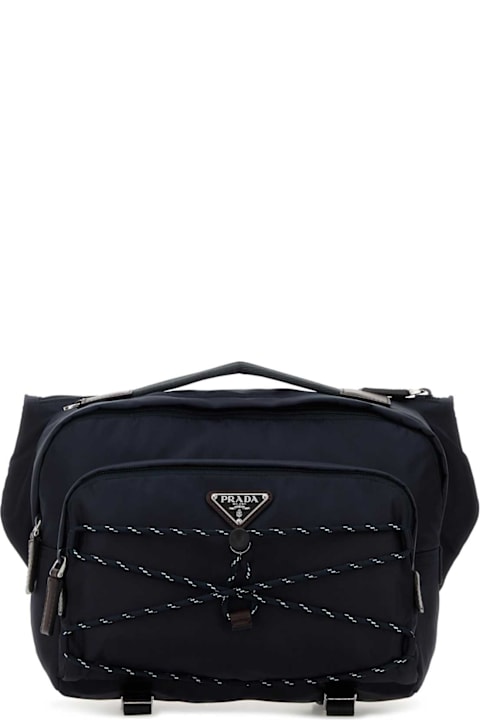 Homeware Prada Dark Blue Re-nylon Prada Speedrock Belt Bag
