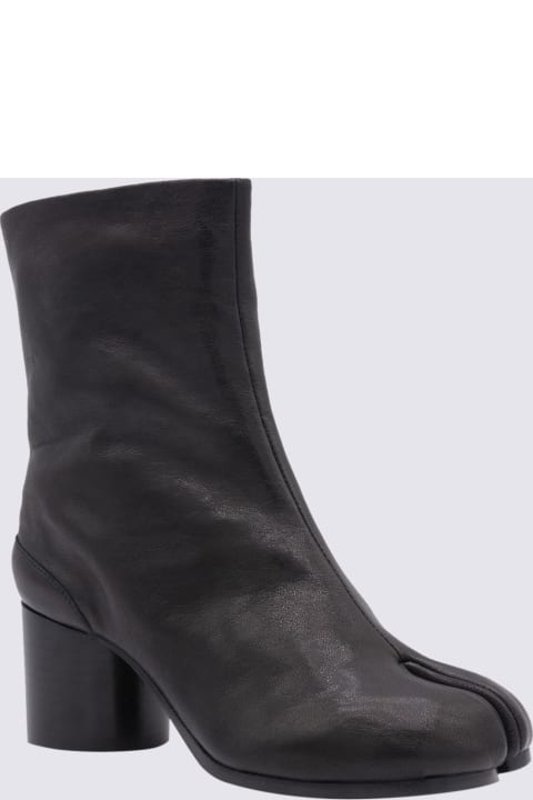 Maison Margiela Black Leather Tabi Boots