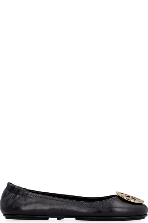 Tory Burch Minnie Travel Leather Ballet Flats