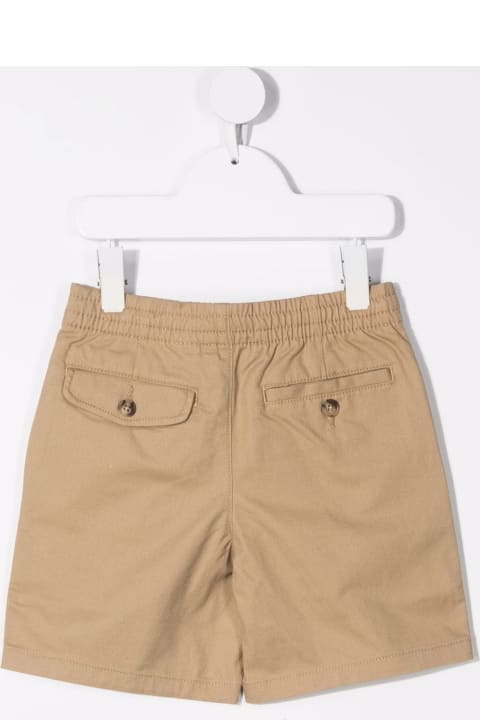 Polo Ralph Lauren Kids Polo Ralph Lauren Beige Shorts With Pockets In Stretch Cotton Boy