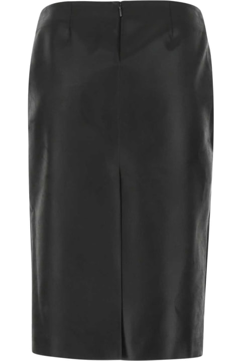 Saint Laurent for Women Saint Laurent Black Satin Skirt