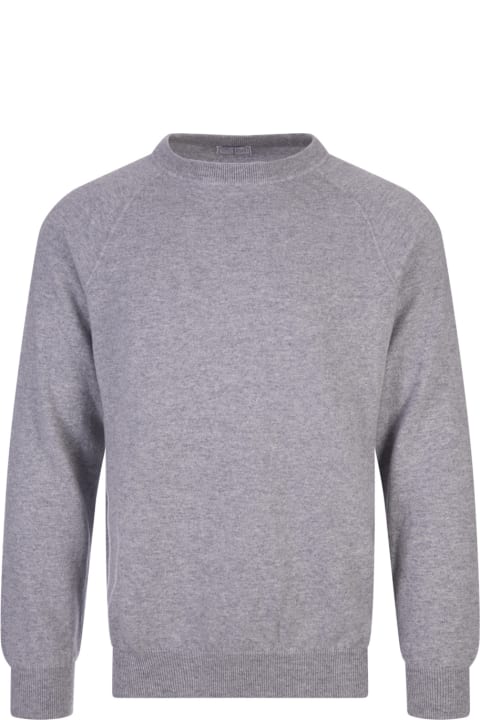 Fedeli for Men Fedeli Grey Cashmere Crew-neck Pullover