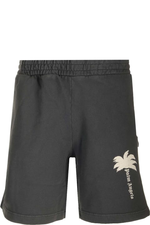Palm Angels Pants for Men Palm Angels Fleece Bermuda Shorts