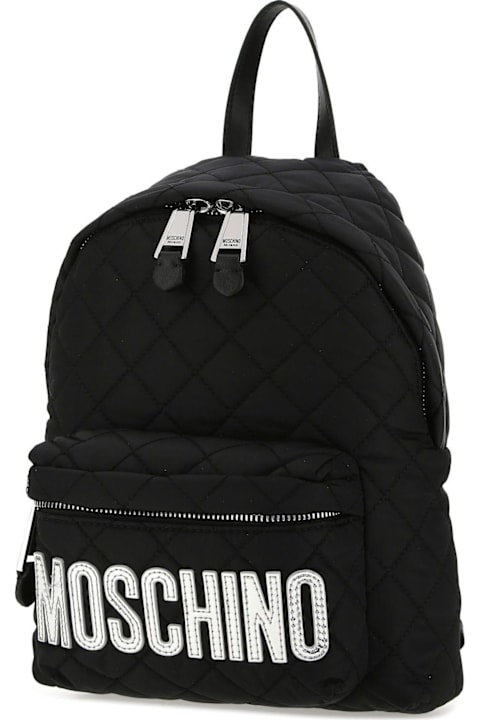 Moschino حقائب ظهر لـ السيدات Moschino Black Nylon Backpack