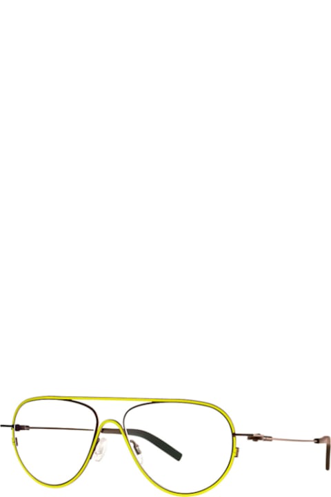 Theo Eyewear for Kids Theo Eyewear Theo Eyewear Isohypse 378 Fluo Yellow/ Citrus Black Glasses