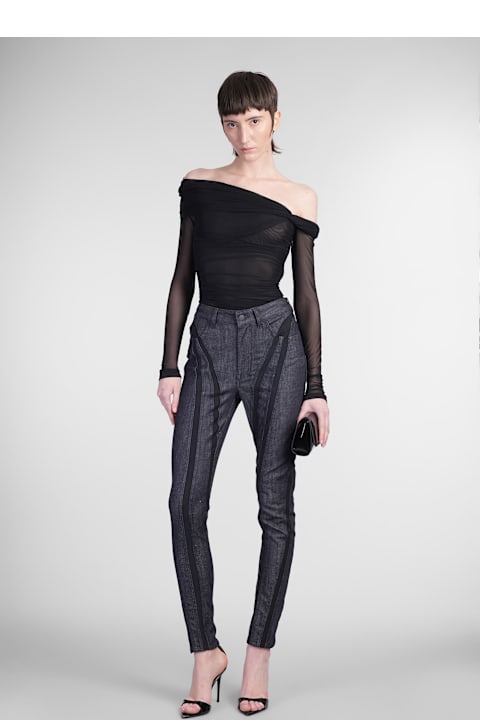 Mugler for Women Mugler Jeans In Blue Denim