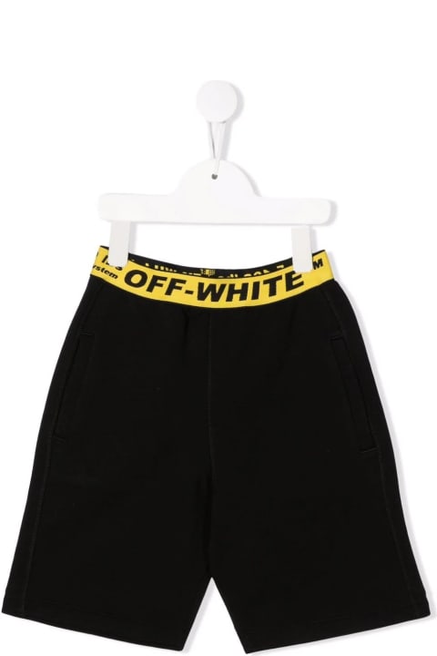 キッズ新着アイテム Off-White Kids Black Off Industrial Sports Shorts