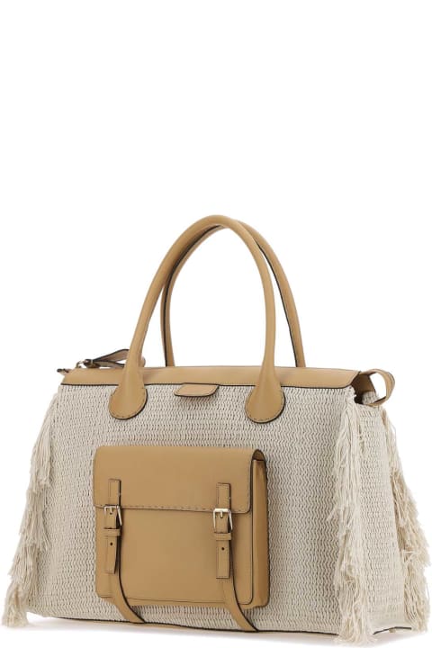Sale for Women Chloé Two-tone Cotton Blend Oversize Edith Handbag