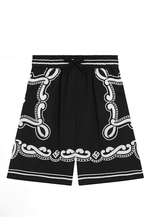 Dolce & Gabbana Bottoms for Boys Dolce & Gabbana Bermuda Con Stampa Bandana