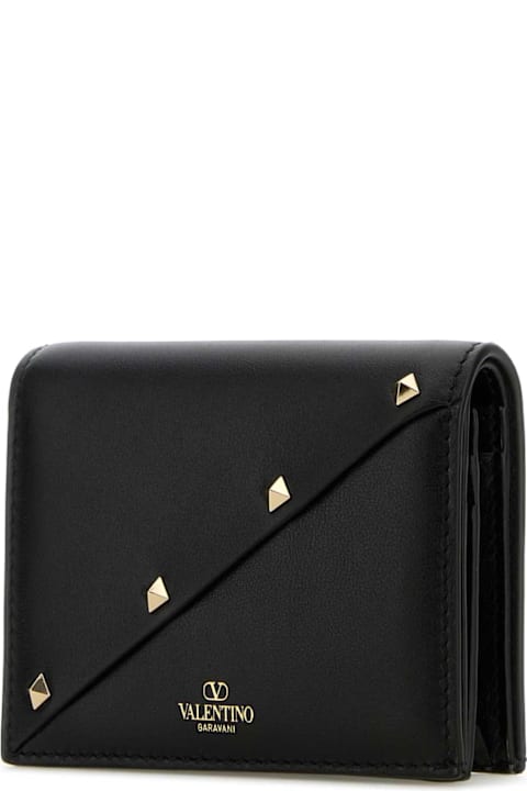 Valentino Garavani Accessories for Women Valentino Garavani Black Leather Rockstud Wallet