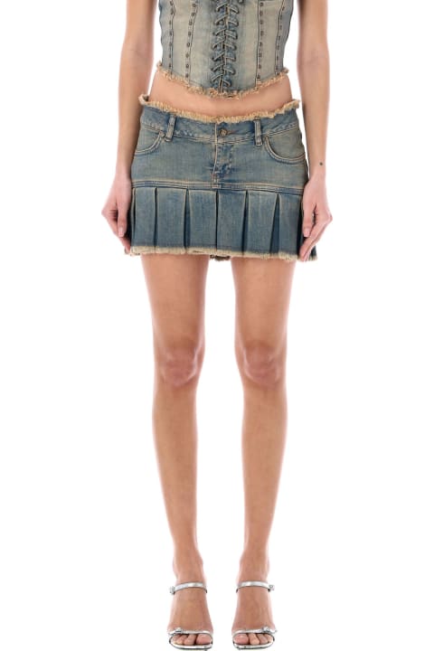 ウィメンズ MISBHVのスカート MISBHV Denim Pleated Mini Skirt