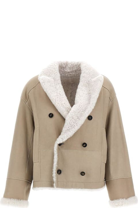 Brunello Cucinelli Coats & Jackets for Women Brunello Cucinelli Double-breasted Leather Jacket