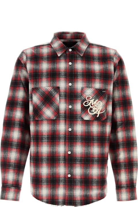 AMIRI Shirts for Men AMIRI Embroidered Flannel Shirt