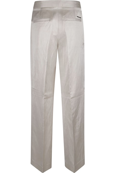 Pants & Shorts for Women Calvin Klein Shiny Viscose Tailored Wide Leg Trousers