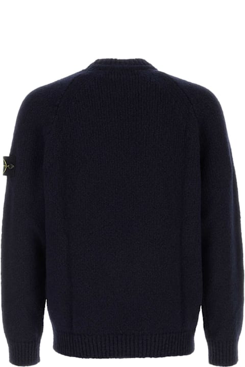 Stone Island for Women Stone Island Midnight Blue Wool Blend Sweater