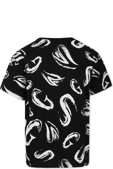 Homeware MSGM Black T-shirt For Boy With White Logo