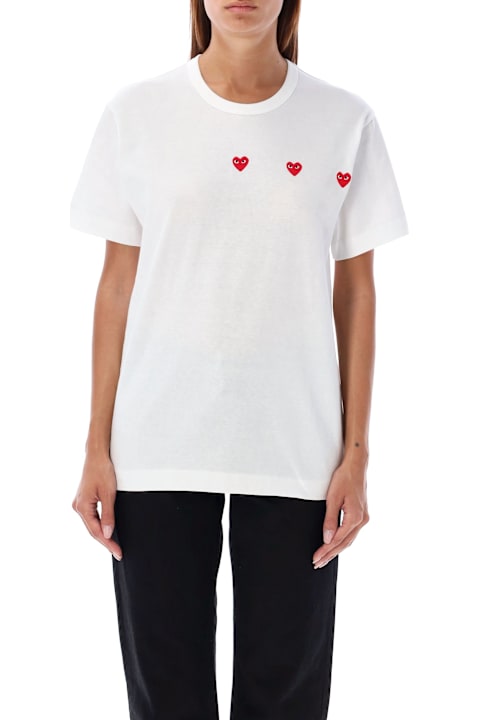 أدوات منزلية Comme des Garçons Play Three Hearts T-shirt