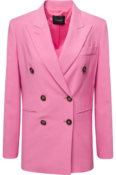 The Andamane Clothing for Women The Andamane 'lavinia' Pink Double-breasted Jacket In Viscose Woman