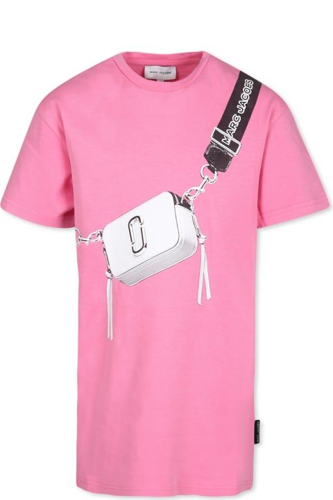 Homeware Marc Jacobs Pink Dress For Girl With Bag Print