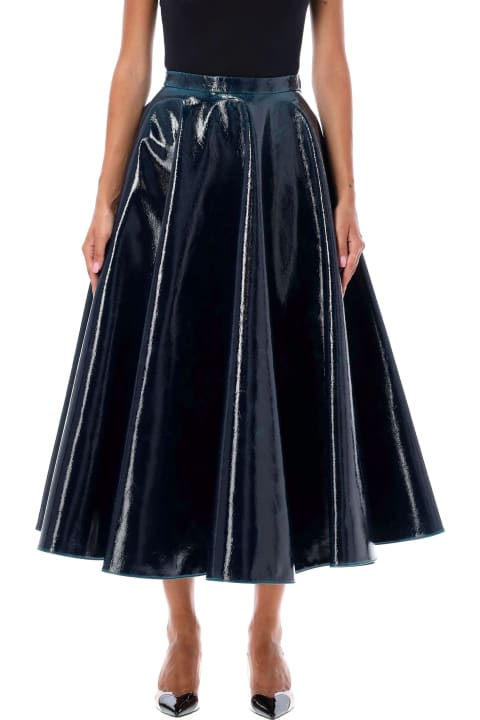 Alaia for Women Alaia Mirror Wool Midi Skirt