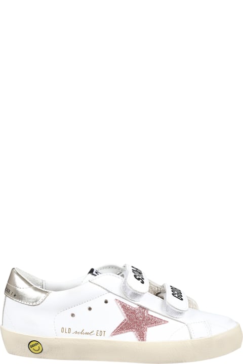Golden Gooseのガールズ Golden Goose White Old School Sneakers For Girl With Star