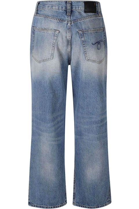 Jeans for Men R13 Glen Dart Detailed Faded Effect Jeans