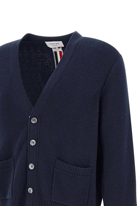 Thom Browne Sweaters for Men Thom Browne Washed Stitch Knitted Cardigan